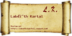 Labáth Kartal névjegykártya